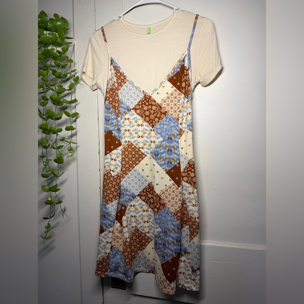 Reckless Hearts shirt/dress. Patchwork design